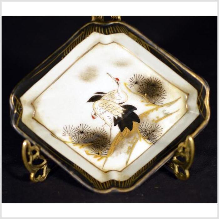 Antique Japanese Kutani Hand Painted Porcelain Dish-1. Asian & Chinese Furniture, Art, Antiques, Vintage Home Décor for sale at FEA Home
