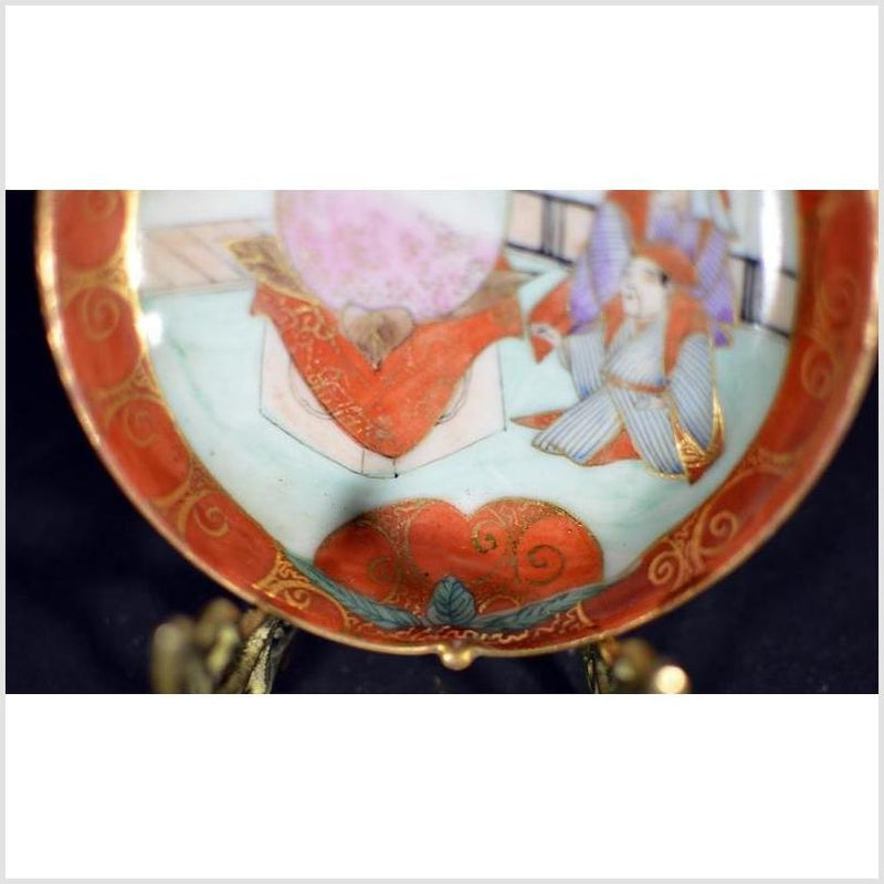 Antique Japanese Satsuma Hand Painted Porcelain Plate 