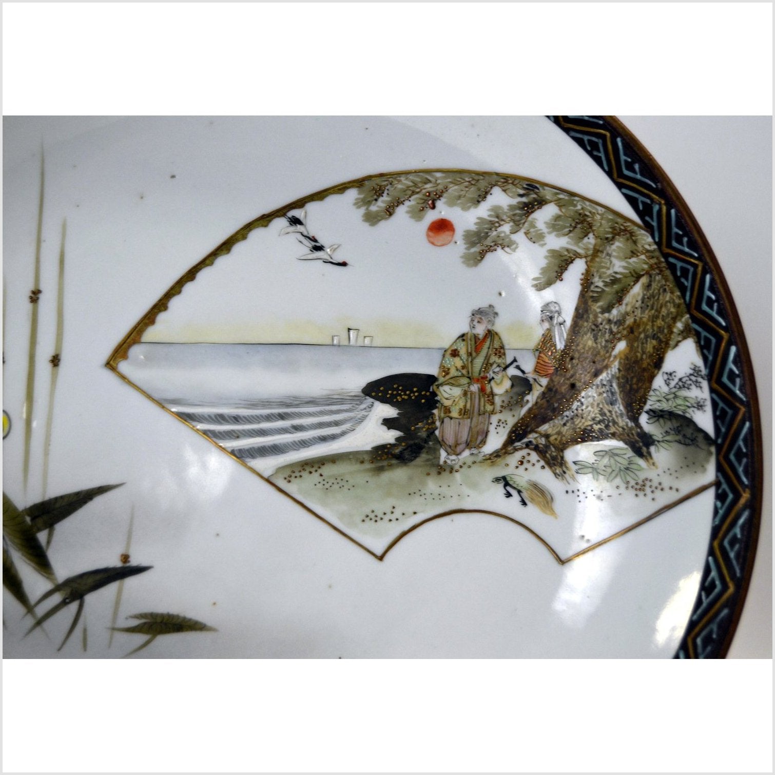 Antique Japanese Taisho Hand Painted Plate-2. Asian & Chinese Furniture, Art, Antiques, Vintage Home Décor for sale at FEA Home