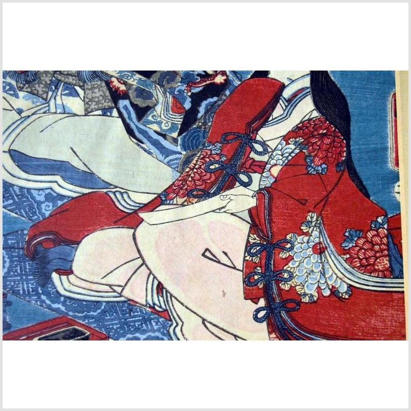 Antique Japanese Woodblock Print, Meiji Period-5. Asian &amp; Chinese Furniture, Art, Antiques, Vintage Home Décor for sale at FEA Home