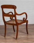 Antique Javanese Wooden Armchair with Carved Back, Curving Arms and Rattan Seat-13. Asian & Chinese Furniture, Art, Antiques, Vintage Home Décor for sale at FEA Home