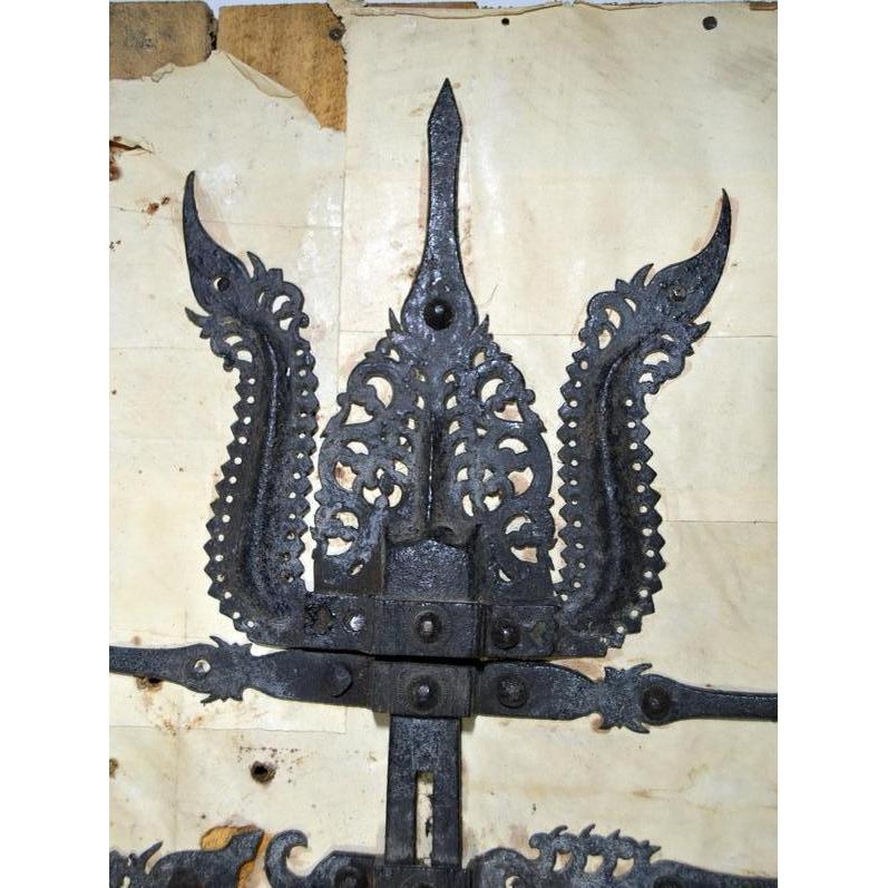 Antique Kerala Indian Iron Gate Lock-2. Asian & Chinese Furniture, Art, Antiques, Vintage Home Décor for sale at FEA Home