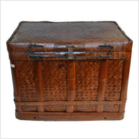 Antique Large Chinese Rattan and Bamboo Box