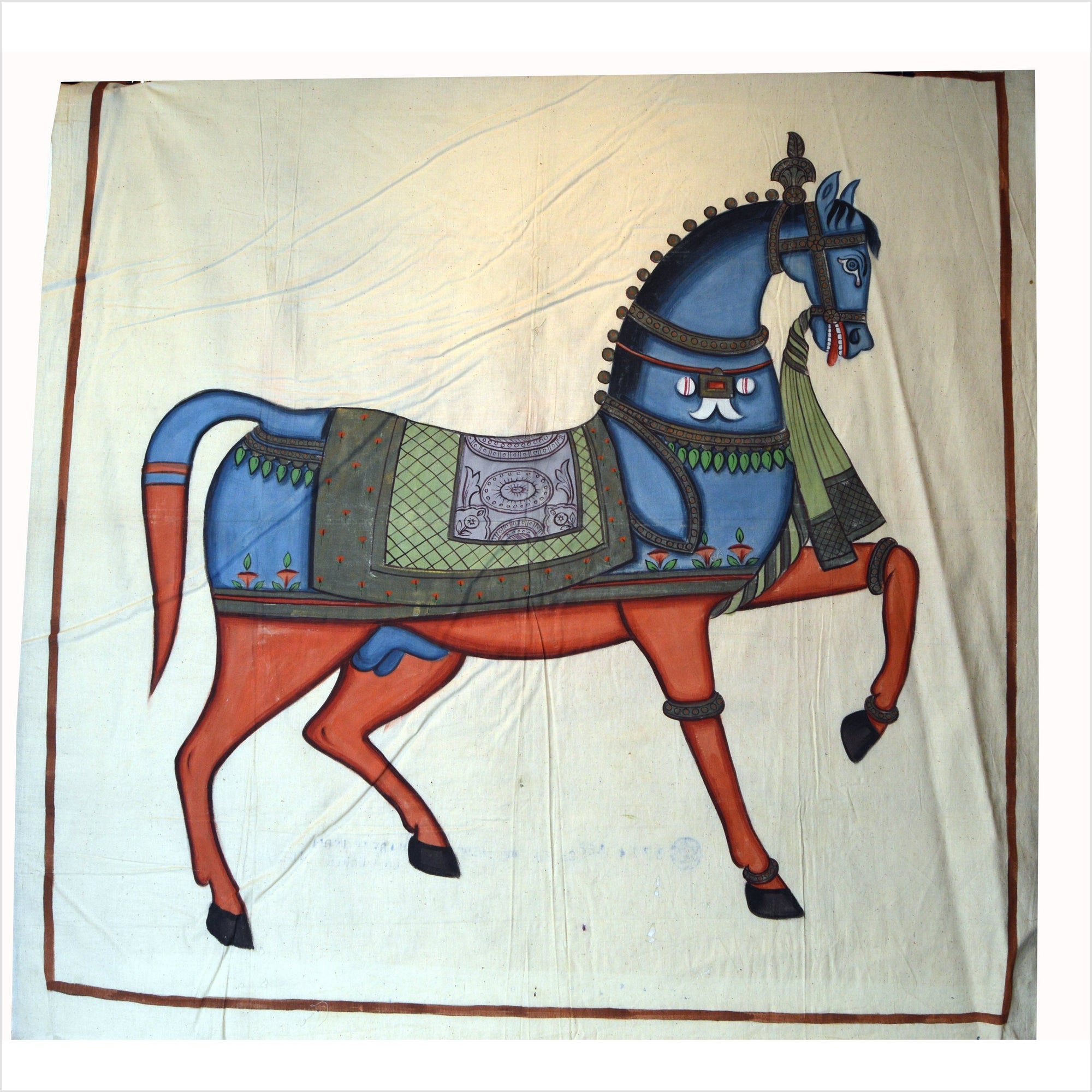 Antique Mughal Indian Horse Painting-1. Asian &amp; Chinese Furniture, Art, Antiques, Vintage Home Décor for sale at FEA Home