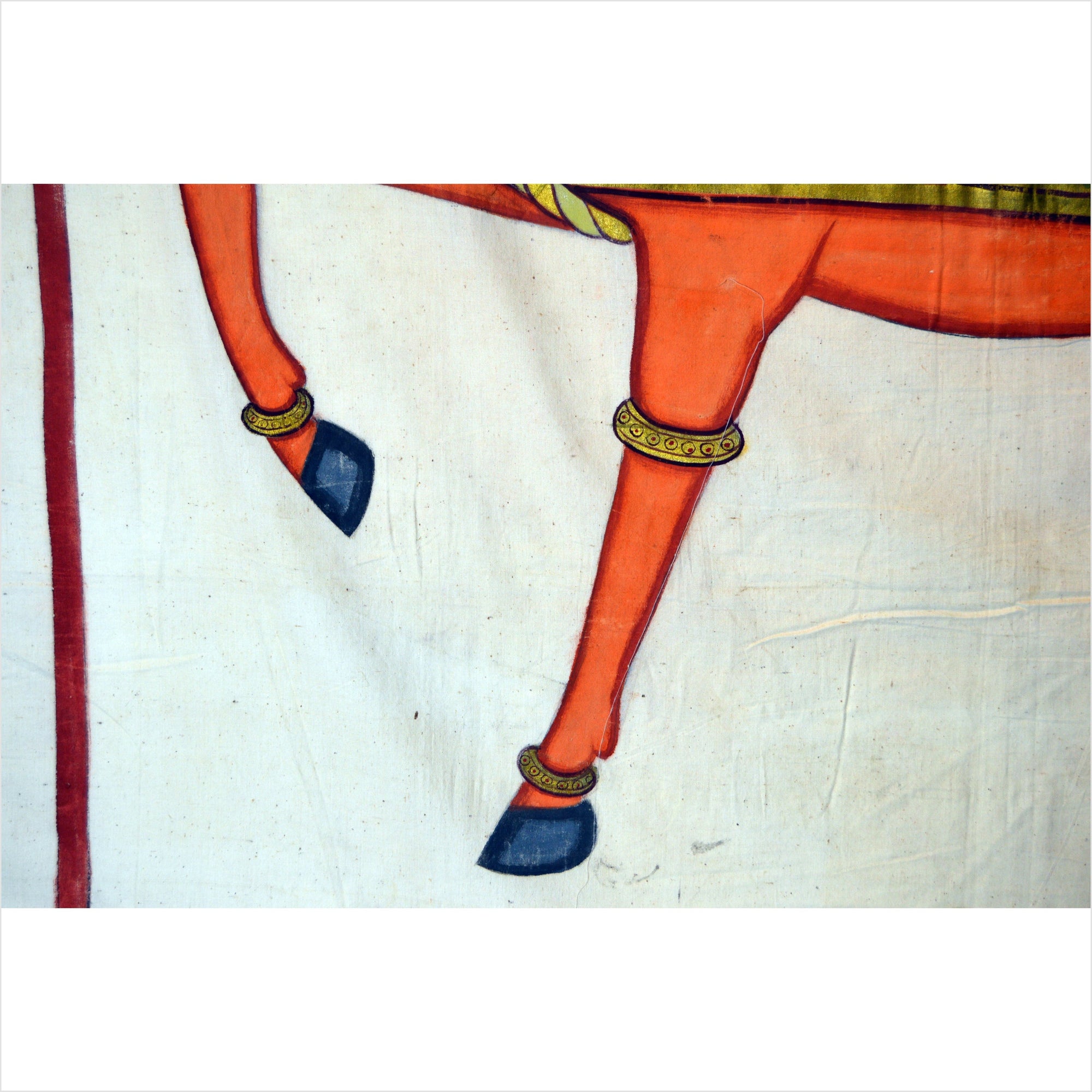Antique Mughal Indian Horse Painting-4. Asian &amp; Chinese Furniture, Art, Antiques, Vintage Home Décor for sale at FEA Home