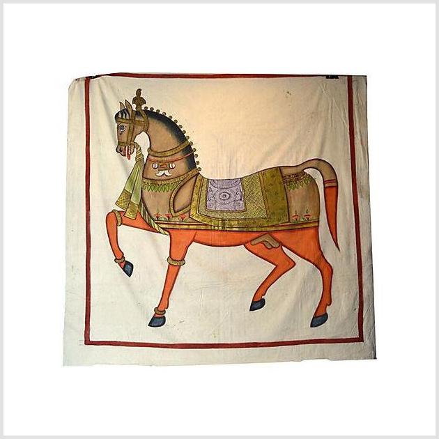 Antique Mughal Indian Horse Painting-1. Asian & Chinese Furniture, Art, Antiques, Vintage Home Décor for sale at FEA Home