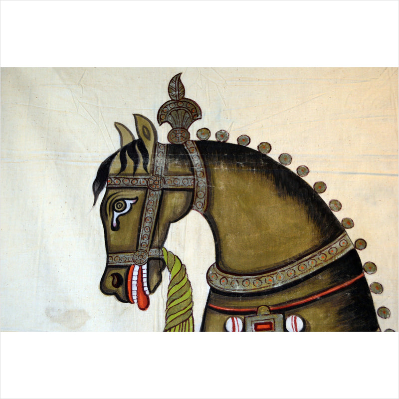 Antique Mughal Indian Horse Painting-YN5745-2. Asian & Chinese Furniture, Art, Antiques, Vintage Home Décor for sale at FEA Home