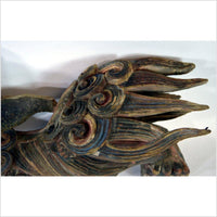 Antique Multicolor Foo Dog Corbel