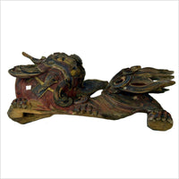 Antique Multicolor Foo Dog Corbel