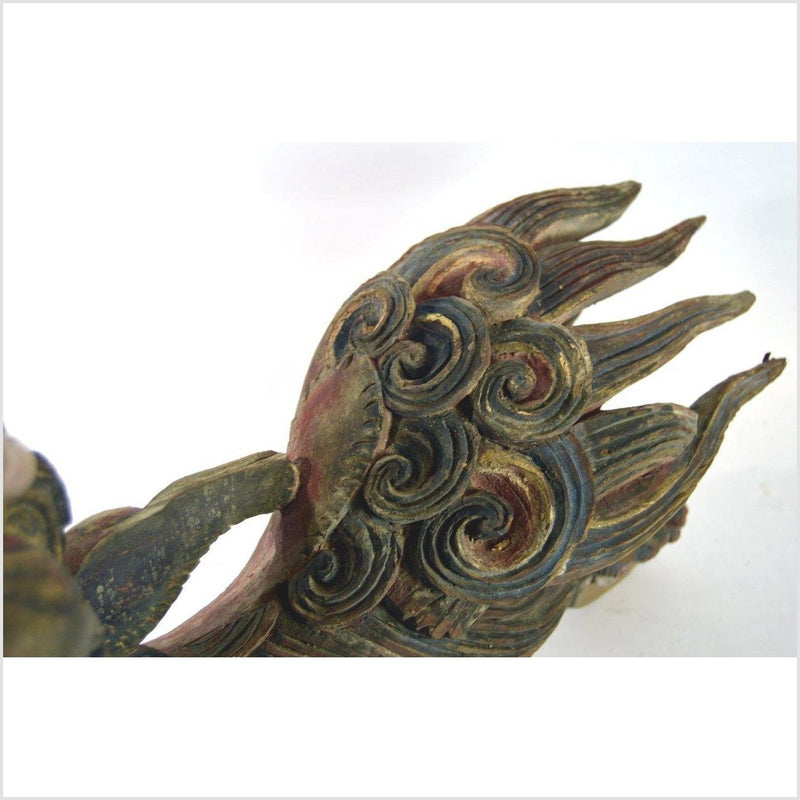 Antique Multicolor Foo Dog Corbel