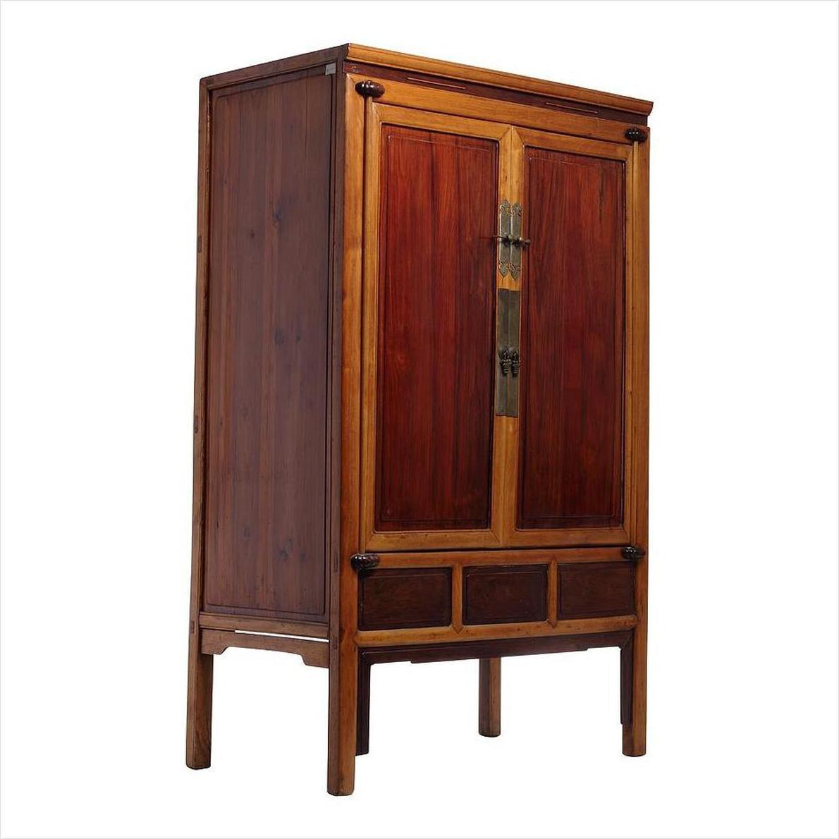 Antique Ningbo Elm and Cypress Wood Cabinet from China, 19th Century-7. Asian &amp; Chinese Furniture, Art, Antiques, Vintage Home Décor for sale at FEA Home