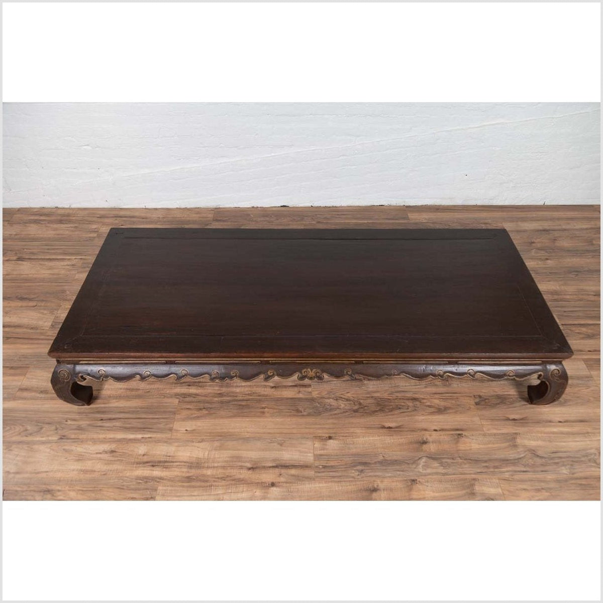 Antique Northern Chinese Kang Opium Bed with Chow Legs and Hand Carved Frieze-9. Asian &amp; Chinese Furniture, Art, Antiques, Vintage Home Décor for sale at FEA Home