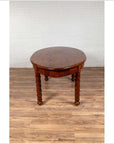 Antique Oval Dining Room Table from Indonesia with Spindle Legs and Warm Patina-15. Asian & Chinese Furniture, Art, Antiques, Vintage Home Décor for sale at FEA Home