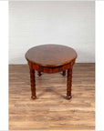 Antique Oval Dining Room Table from Indonesia with Spindle Legs and Warm Patina-19. Asian & Chinese Furniture, Art, Antiques, Vintage Home Décor for sale at FEA Home