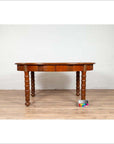 Antique Oval Dining Room Table from Indonesia with Spindle Legs and Warm Patina-4. Asian & Chinese Furniture, Art, Antiques, Vintage Home Décor for sale at FEA Home