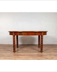 Antique Oval Dining Room Table from Indonesia with Spindle Legs and Warm Patina-2. Asian & Chinese Furniture, Art, Antiques, Vintage Home Décor for sale at FEA Home