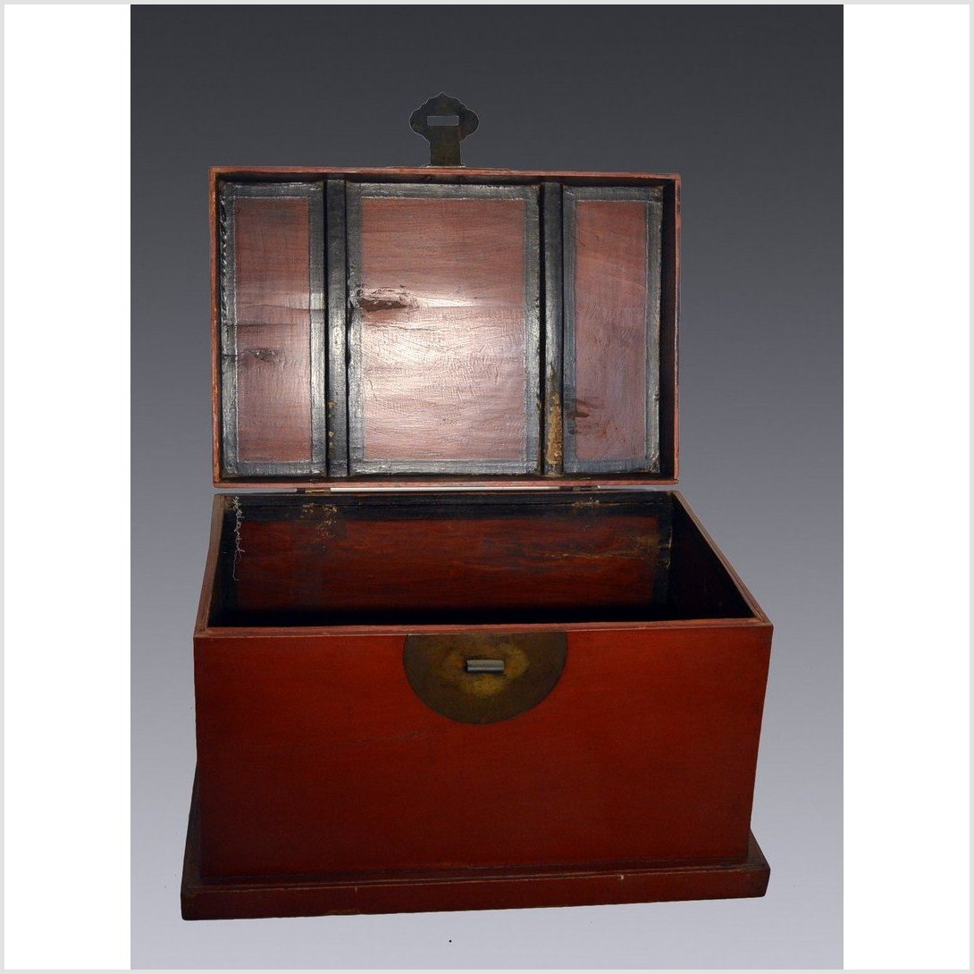 Antique Red Lacquer Chest-2. Asian & Chinese Furniture, Art, Antiques, Vintage Home Décor for sale at FEA Home
