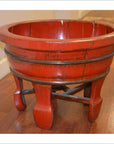 Antique Red Lacquer Wash Basin-3. Asian & Chinese Furniture, Art, Antiques, Vintage Home Décor for sale at FEA Home