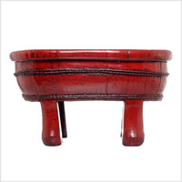 Antique Red Wooden Basin