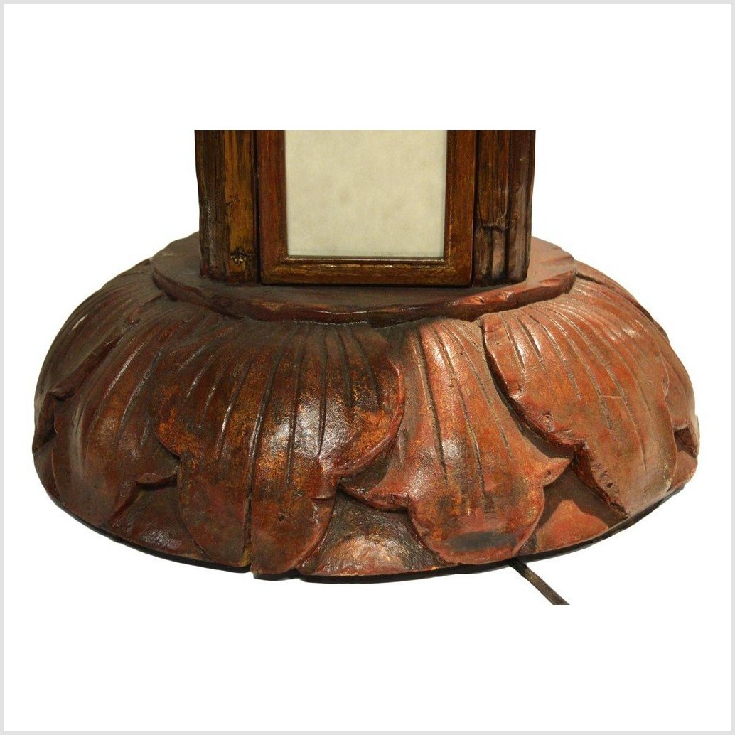 Antique Carved Wood Floor Lamp-YN3556-4. Asian & Chinese Furniture, Art, Antiques, Vintage Home Décor for sale at FEA Home