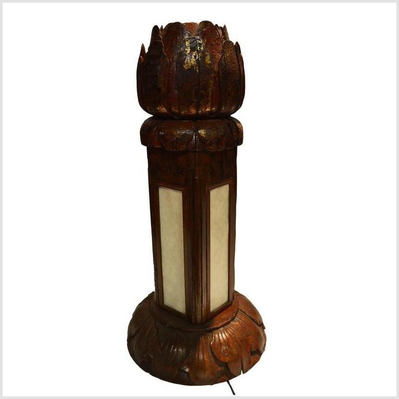 Antique Carved Wood Floor Lamp-YN3556-6. Asian & Chinese Furniture, Art, Antiques, Vintage Home Décor for sale at FEA Home