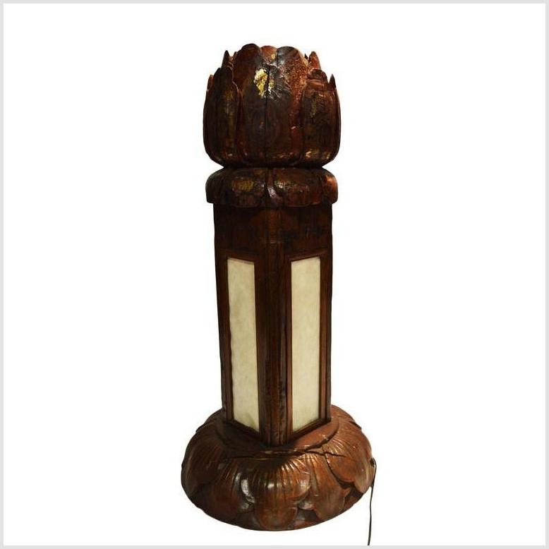 Antique Carved Wood Floor Lamp-YN3556-1. Asian & Chinese Furniture, Art, Antiques, Vintage Home Décor for sale at FEA Home