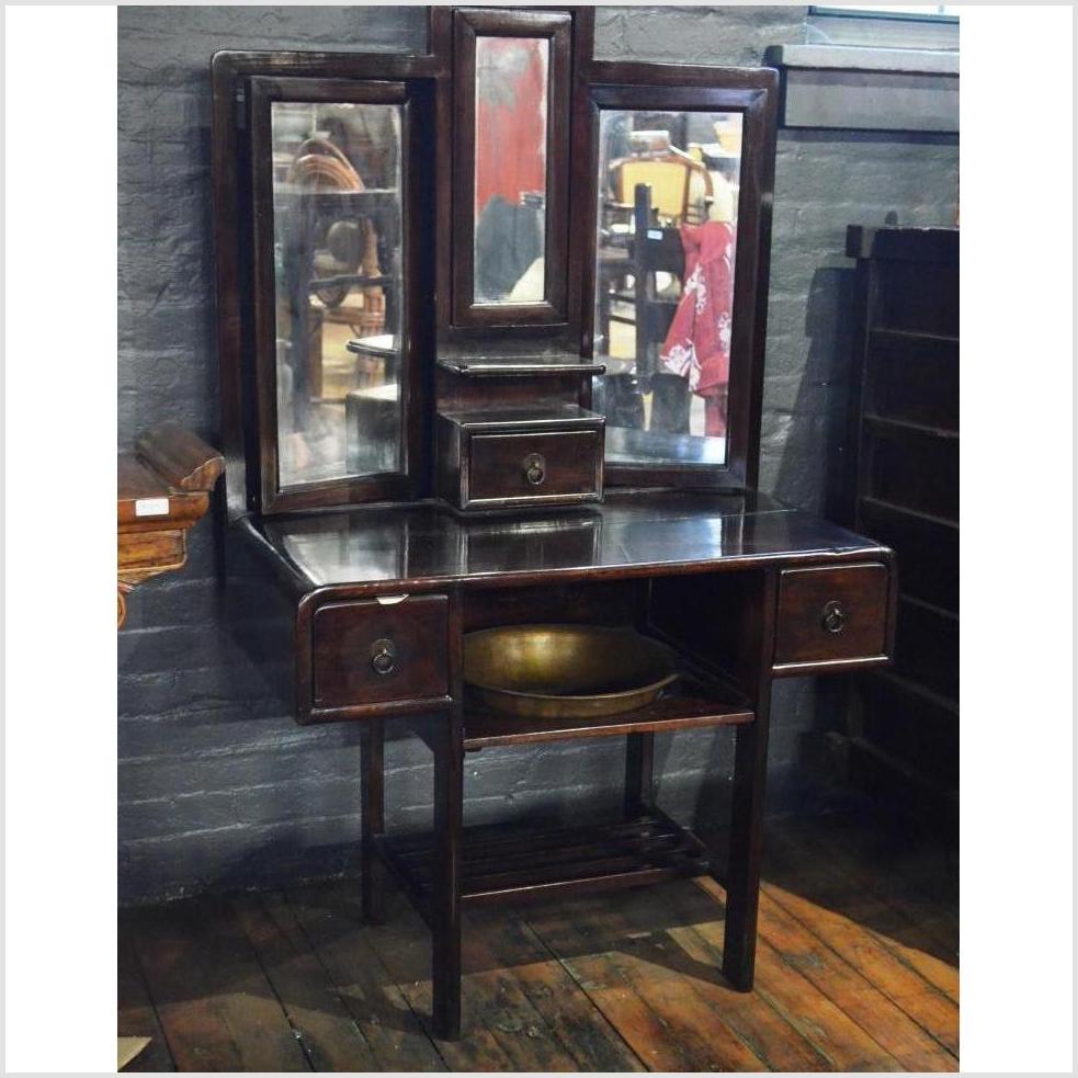 Art Deco Vanity Dressing Table with Three Mirrors-4. Asian &amp; Chinese Furniture, Art, Antiques, Vintage Home Décor for sale at FEA Home