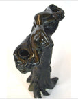 Vintage Bastet Inspired Figural Bronze Candle Holder-6. Asian & Chinese Furniture, Art, Antiques, Vintage Home Décor for sale at FEA Home