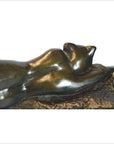 Vintage Bastet Inspired Figural Bronze Candle Holder-8. Asian & Chinese Furniture, Art, Antiques, Vintage Home Décor for sale at FEA Home