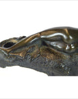 Vintage Bastet Inspired Figural Bronze Candle Holder-9. Asian & Chinese Furniture, Art, Antiques, Vintage Home Décor for sale at FEA Home