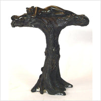 Vintage Bastet Inspired Figural Bronze Candle Holder