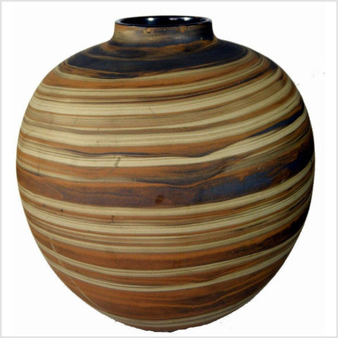 Artisan Large Ceramic Vase-YNE722-5. Asian & Chinese Furniture, Art, Antiques, Vintage Home Décor for sale at FEA Home