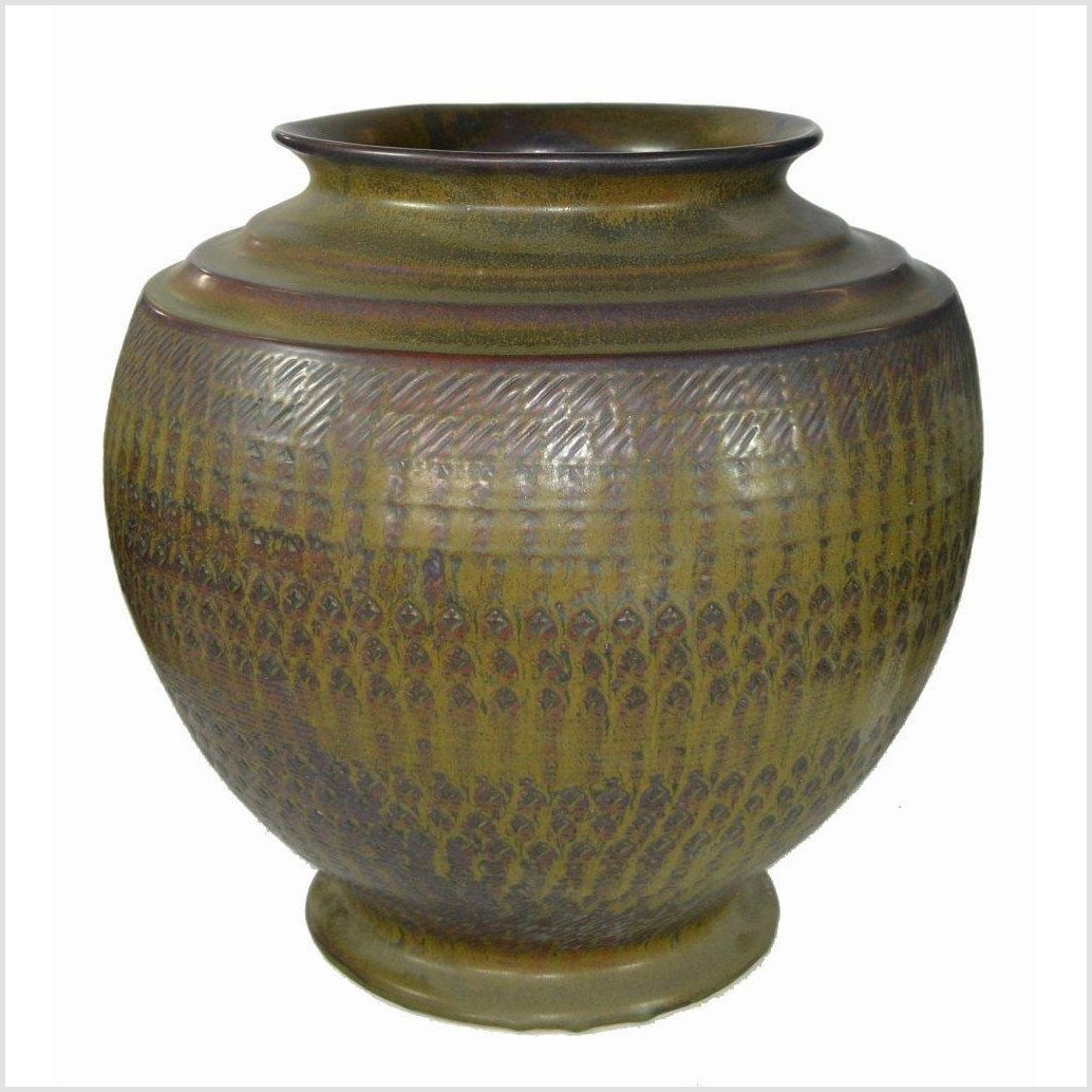 Artisan Large Ceramic Vase-1. Asian & Chinese Furniture, Art, Antiques, Vintage Home Décor for sale at FEA Home