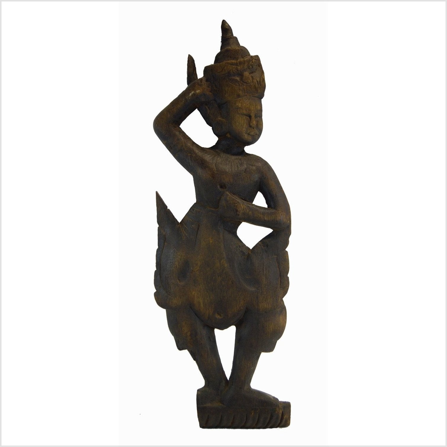 Balinese Hand Carved Temple Dancer-2. Asian & Chinese Furniture, Art, Antiques, Vintage Home Décor for sale at FEA Home