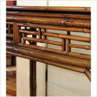 Bamboo & Natural Lacquer Console Table