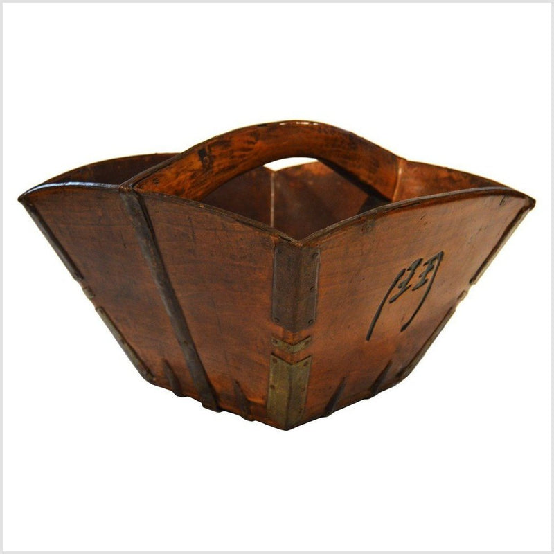 Bamboo Rice Bucket-YN3789-3. Asian & Chinese Furniture, Art, Antiques, Vintage Home Décor for sale at FEA Home