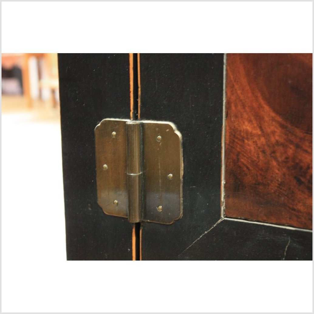 Black & Natural Color Cabinet with Burl Wood Doors-2. Asian & Chinese Furniture, Art, Antiques, Vintage Home Décor for sale at FEA Home