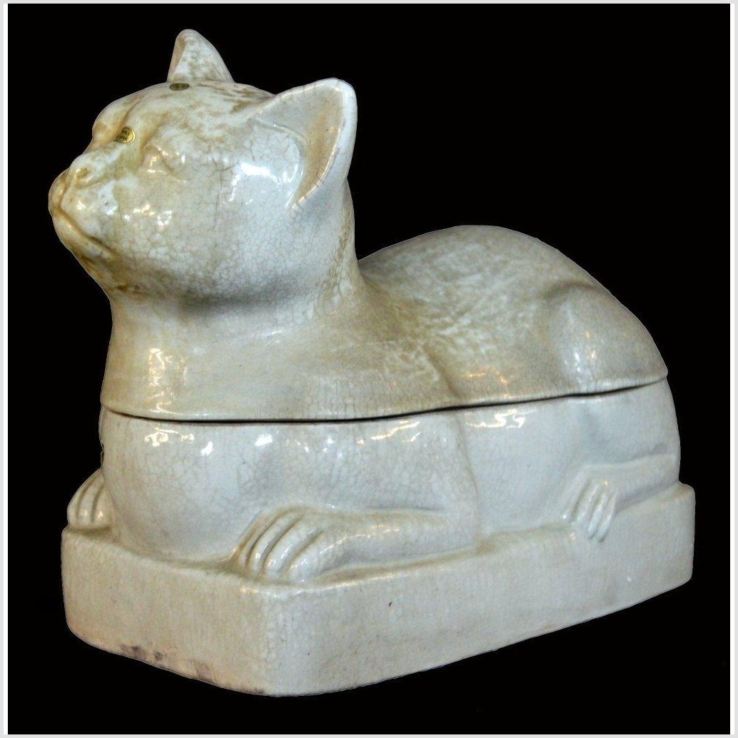 Blanc de Chine Porcelain Cat-1. Asian &amp; Chinese Furniture, Art, Antiques, Vintage Home Décor for sale at FEA Home
