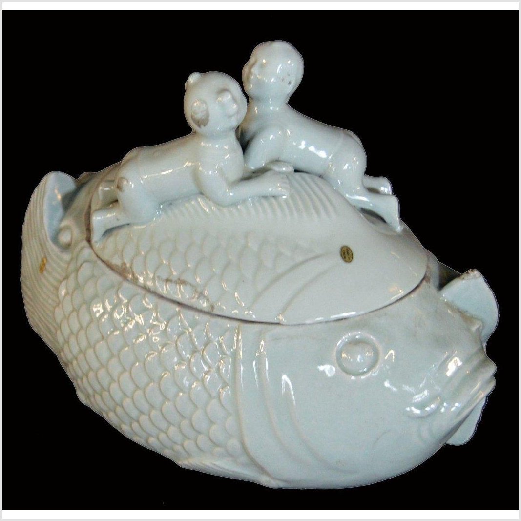 Blanc de Chine Porcelain Fish-2. Asian & Chinese Furniture, Art, Antiques, Vintage Home Décor for sale at FEA Home