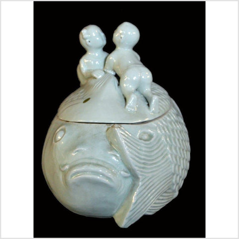 Blanc de Chine Porcelain Fish 