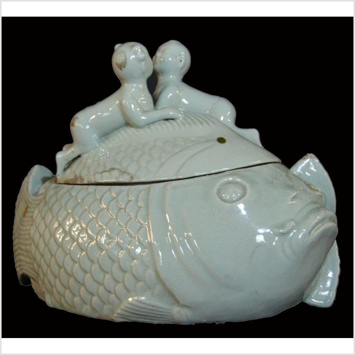 Blanc de Chine Porcelain Fish-1. Asian & Chinese Furniture, Art, Antiques, Vintage Home Décor for sale at FEA Home