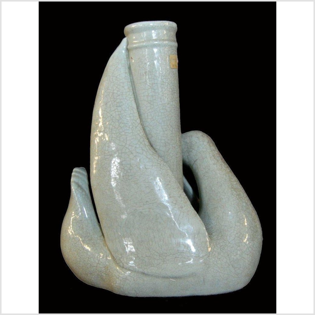 Blanc de Chine Porcelain Vase - Swan-2. Asian & Chinese Furniture, Art, Antiques, Vintage Home Décor for sale at FEA Home