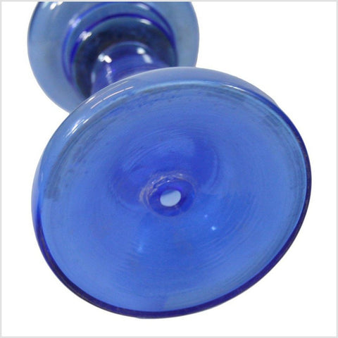 Antique Blue Glass Oil Lamp-YNE869-5. Asian & Chinese Furniture, Art, Antiques, Vintage Home Décor for sale at FEA Home