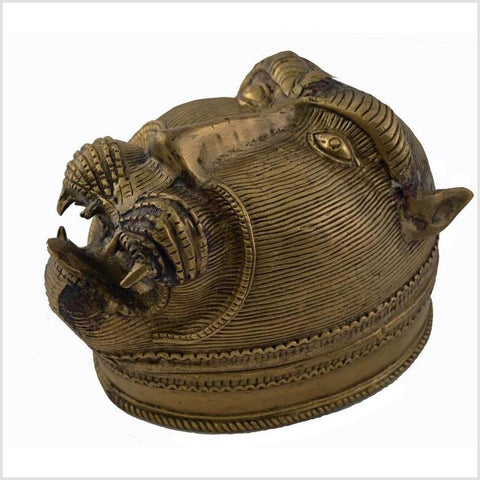 Brass Monkey Head Box-YN1605-2. Asian & Chinese Furniture, Art, Antiques, Vintage Home Décor for sale at FEA Home