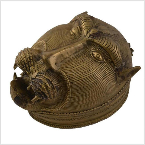 Brass Monkey Head Box- Asian Antiques, Vintage Home Decor & Chinese Furniture - FEA Home