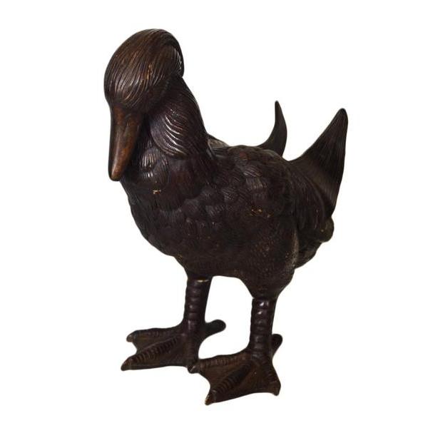 Bronze Duck Sculpture-2. Asian & Chinese Furniture, Art, Antiques, Vintage Home Décor for sale at FEA Home