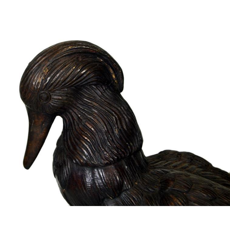 Bronze Duck Sculpture-5. Asian &amp; Chinese Furniture, Art, Antiques, Vintage Home Décor for sale at FEA Home