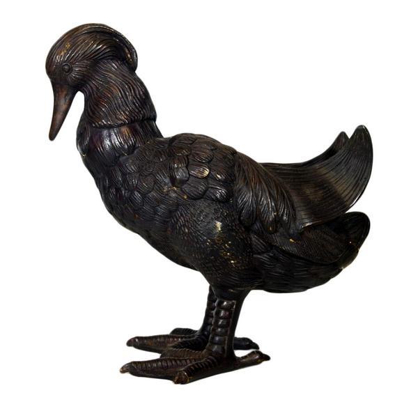 Bronze Duck Sculpture-6. Asian &amp; Chinese Furniture, Art, Antiques, Vintage Home Décor for sale at FEA Home