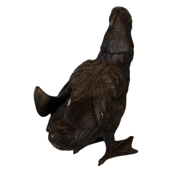 Bronze Duck Sculpture-9. Asian &amp; Chinese Furniture, Art, Antiques, Vintage Home Décor for sale at FEA Home