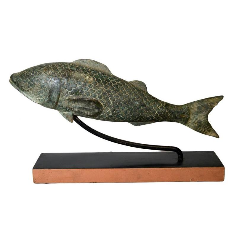 Bronze Fish Sculpture-2. Asian & Chinese Furniture, Art, Antiques, Vintage Home Décor for sale at FEA Home